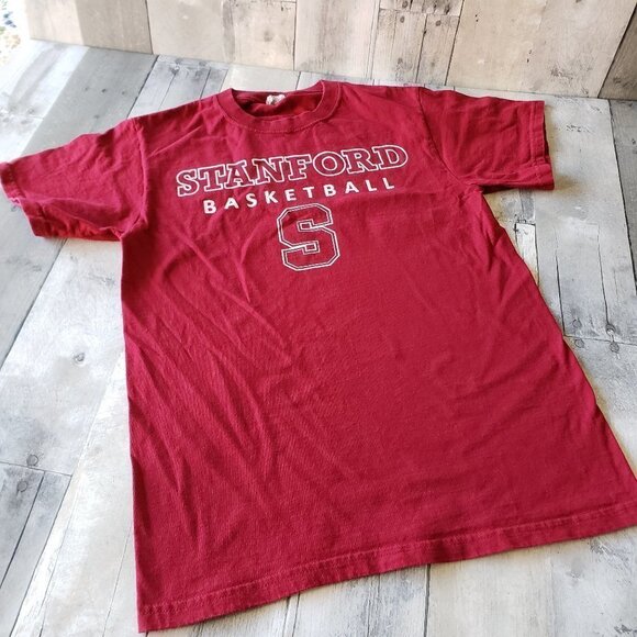 Vintage Stanford Basketball Red T-Shirt - Size Small - Picture 1 of 4